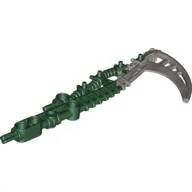 Large Figure Weapon Spear, Venom, with Marbled Pearl Light Gray Pattern (Vastus) / Dark Green