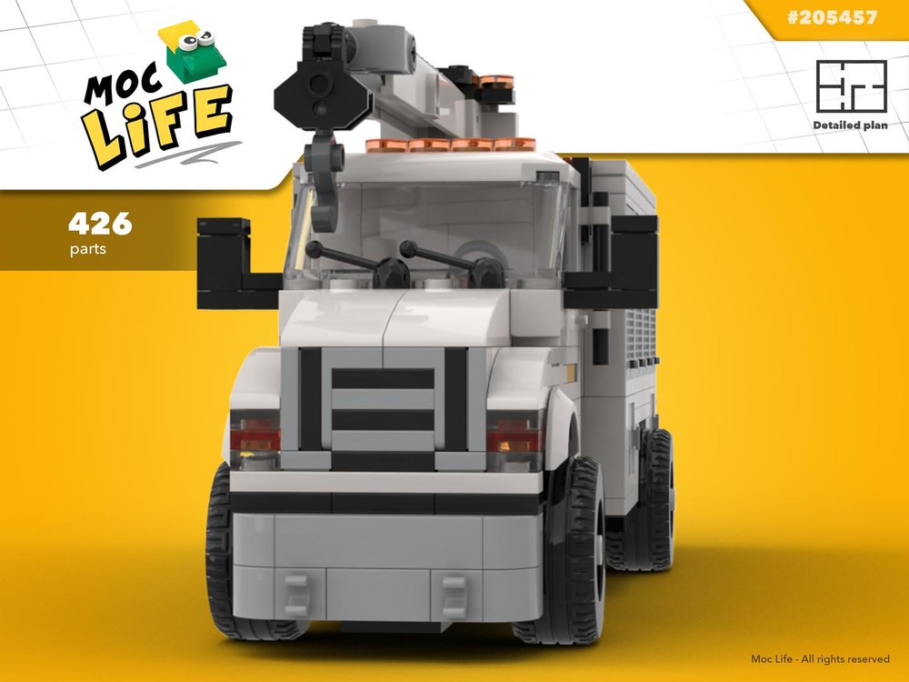 Lego Ford F-650 regular cab dually Cat service