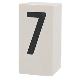 Tile Special 1 x 2 x 5/6 with Stud Hole in End with '7' Print