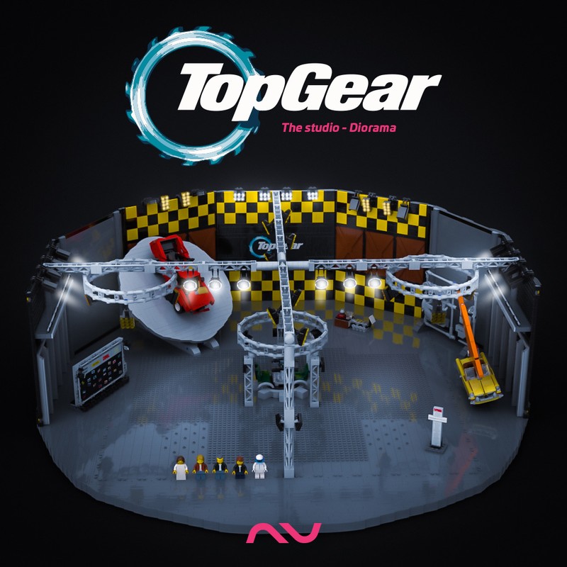 Lego Top Gear studio diorama