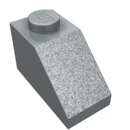 Brick Sloped 45° 2 x 1 with Bottom Pin / Pearl Light Gray