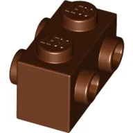 Brick Special 1 x 2 with Studs on 2 Sides / Reddish Brown
