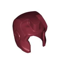 Helmet Space with Open Face Angular, Top Hinge / Dark Red