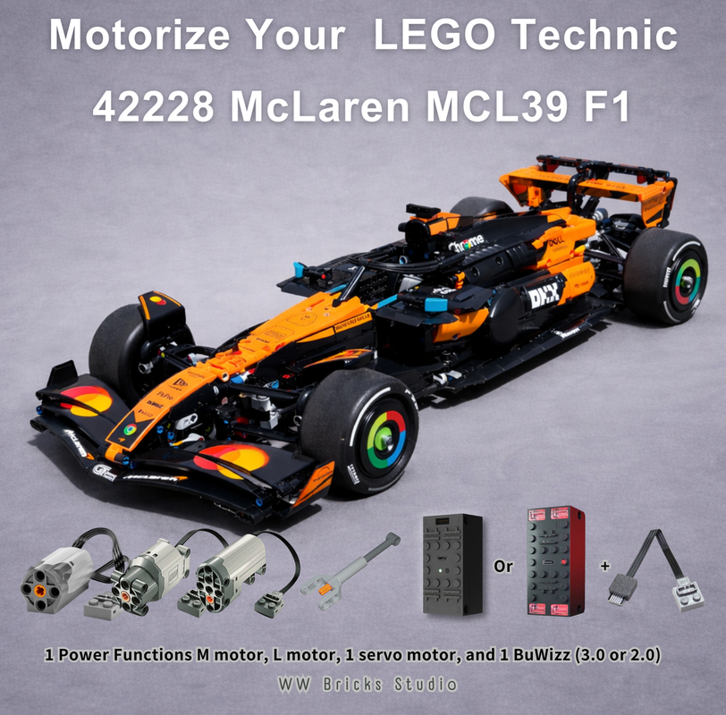 Lego [Full RC] LEGO Technic 42228 McLaren MCL39 F1 Car with 1 PF M, 1 PF L and 1 Servo motor