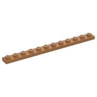Lego Plate 1 x 12 / Medium Nougat