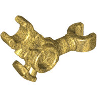 Lego Hero Factory Minifigure Arm [2 Clips at 90°] / Pearl Gold