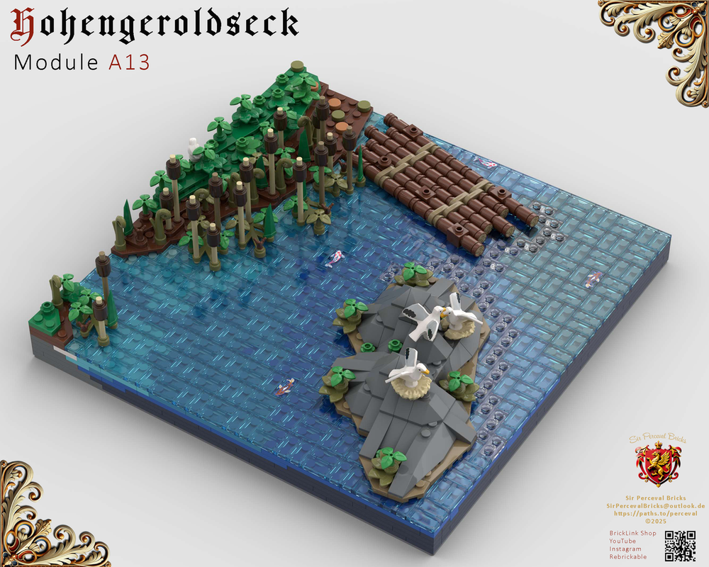 Lego A13 Castle Hohengeroldseck - Rivers, rocks & raft (Landscape Expansaion 1)