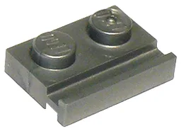 Plate Special 1 x 2 with Door Rail