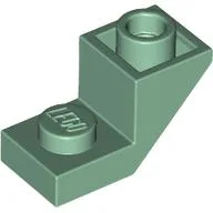 Brick Sloped Inverted 45° 2 x 1 with 2/3 Cutout / Sand Green