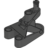 Lego Large Figure Foot, 3 x 4 1/2 x 2 1/3 with Technic Pin Connector / Black