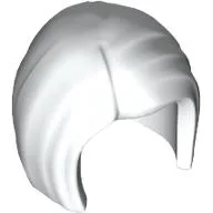 Hair Mid-Length, Smooth / White