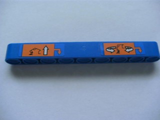 Lego Technic, Liftarm Thick 1 x 9 with Arm Up and Arm Rotate Pattern (Stickers) - Set 8273
