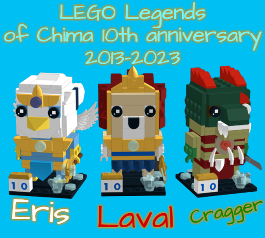 Lego Laval, Eris, and Cragger Brickheadz - LEGO Chima 10th Anniversary