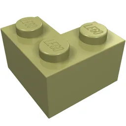 Brick 2 x 2 Corner / Olive Green