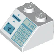 Brick Sloped 45° 2 x 2 with Keypad, Card Slot, '9.99' Print / White