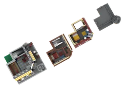 Interior - Hotel MOC for set #10182 "Cafe Corner"