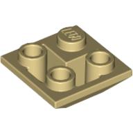 Lego Brick Sloped Inverted 45° 2 x 2 Double Convex / Tan