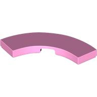 Lego Tile 3 x 3 Curved, Macaroni / Bright Pink