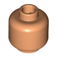 Minifig Head [Plain] [Blocked Open Stud] / Nougat