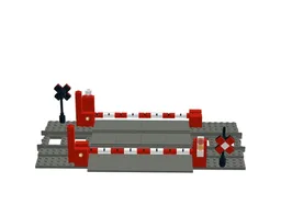 Level crossing with barriers