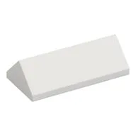 Brick Sloped 45° 2 x 4 Double / White