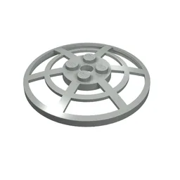 Dish 6 x 6 Inverted, Radar / Webbed [Anti-studs at 90°] / Light Gray