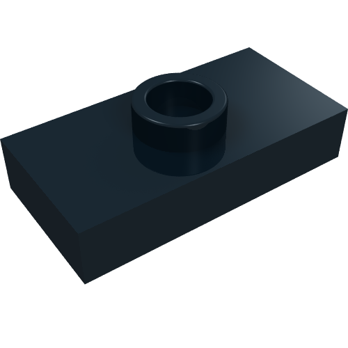 Lego Plate Special 1 x 2 with 1 Stud without Groove (Jumper) / Black