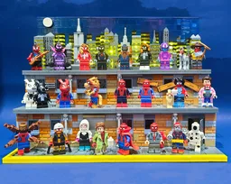 Cityscape Diorama Display for Collectible Minifigures - Wide Version