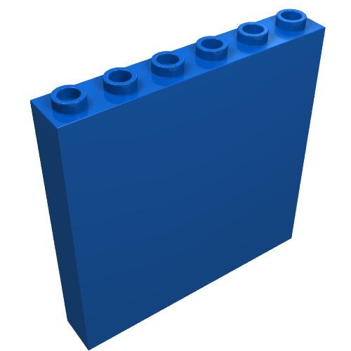 Lego Brick 1 x 6 x 5 / Blue