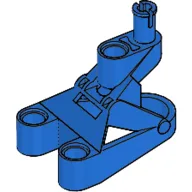 Large Figure Foot, 3 x 4 1/2 x 2 1/3 with Technic Pin Connector / Blue