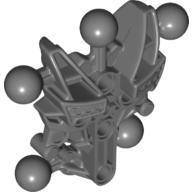 Lego Large Figure Skeletal, Torso with 5 Ball Joints (Av-Matoran Type 1) / Dark Bluish Gray