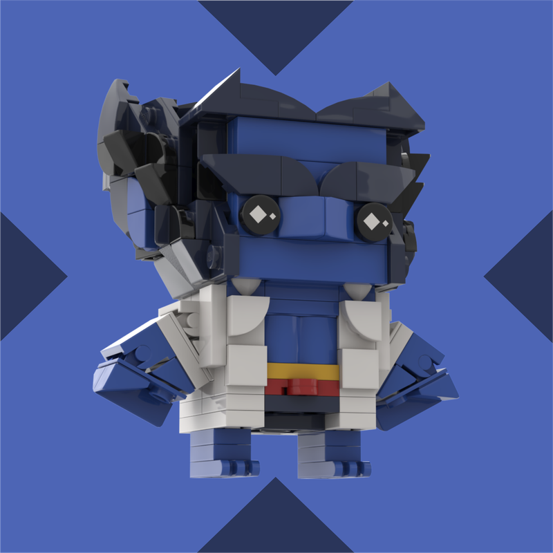 Lego Beast (Hank McCoy) – X‑Men ’97 – (BrickHeadz‑Style)