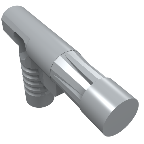 Lego Equipment Hose Nozzle / Gun with Side String Hole / Light Bluish Gray