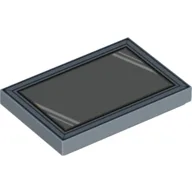 Tile 2 x 3 with Mirror Print / Sand Blue