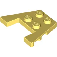 Wedge Plate 3 x 4 with Stud Notches [Reinforced Underside] / Bright Light Yellow