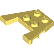 Lego Wedge Plate 3 x 4 with Stud Notches [Reinforced Underside] / Bright Light Yellow