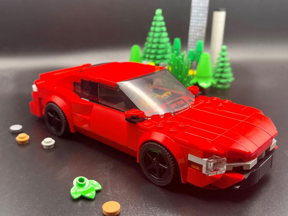 Lego Toy Camry - Red - 8 Stud Speed Champions