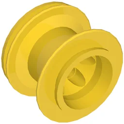 Wheel 43.2 x 28 Balloon Small with + Shape Axle Hole / Yellow