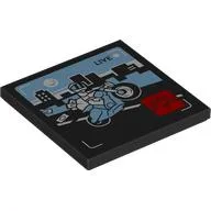 Tile 4 x 4 with Thief on Motor Cycle Print