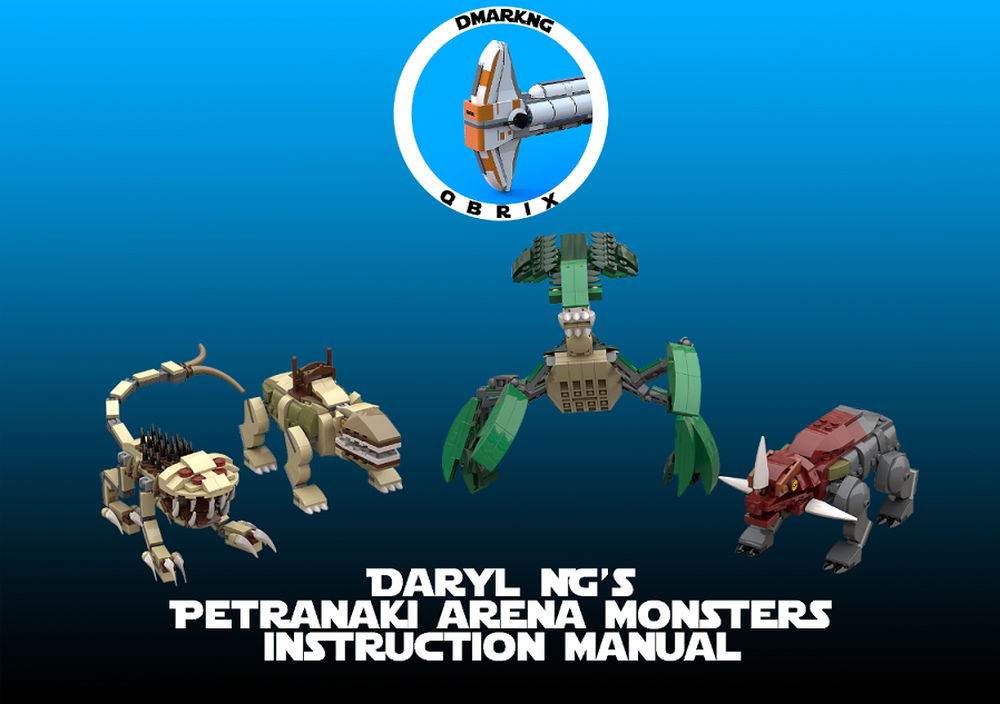Lego Geonosis Petranaki Arena Monsters - Acklay & Nexu & Orray & Reek