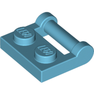 Lego Plate Special 1 x 2 [Side Handle Closed Ends] / Medium Azure