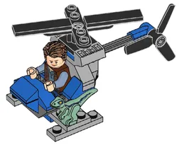 Owen with Helicopter