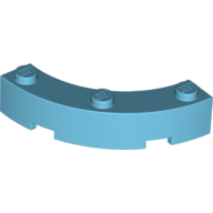 Lego Brick Round Corner 4 x 4 Macaroni Wide with 3 Studs / Medium Azure