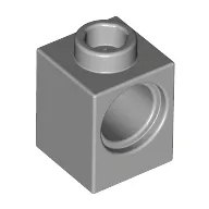 Technic Brick 1 x 1 with Pin Hole / Light Bluish Gray