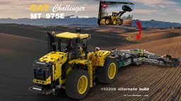42209 Cat Challenger MT 975E with harrow