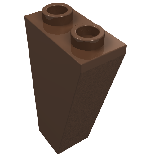 Lego Brick Sloped Inverted 75° 2 x 1 x 3 / Brown