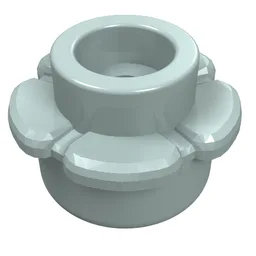 Plant, Flower, Plate Round 1 x 1 with 5 Petals / Light Aqua
