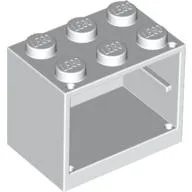 Cupboard 2 x 3 x 2 with Solid Studs / White
