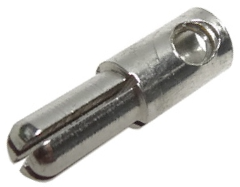 Lego Electric, Connector, Pin Cross-Cut Short Thin (4.5V/12V) / Metallic Silver