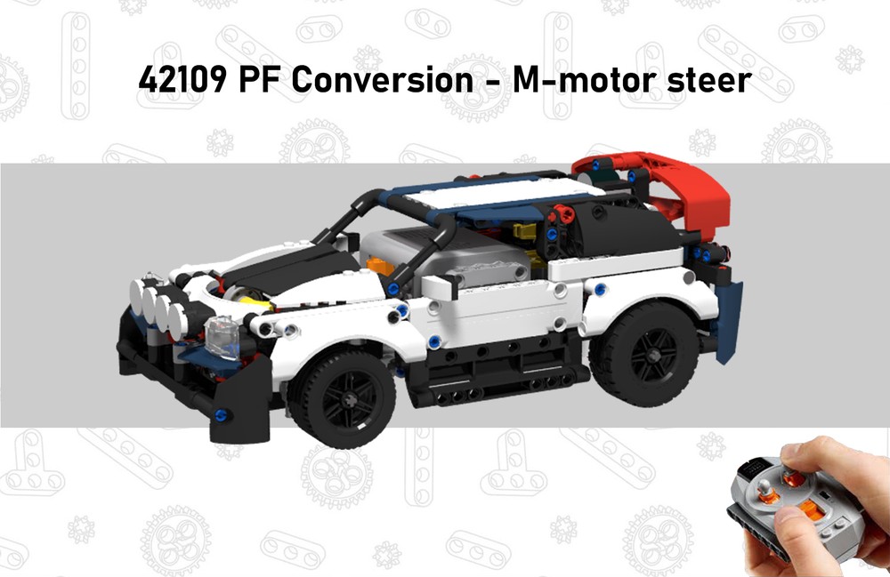 Lego 42109 PF Conversion (M-motor steer)